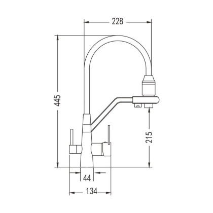 Смеситель для кухни, латунь R558
