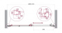LUCE-BF-1-120-P-Cr Душевая дверь, Условный размер, мм:1200x1950 Габариты с диапазоном регулировок, мм:1185-1215 