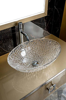 Столешница стекло 100см прямая Светлое золото