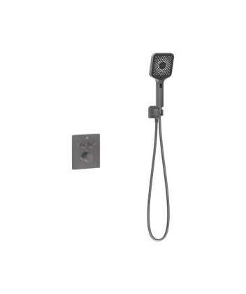 Душевой комплект Inspire VSFW-3I21MT4GM встраиваемый, термостат, двухрежимный, вороненая сталь