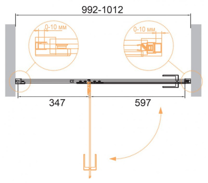 BELLAGIO-B-12-140-C-NERO Душевая дверь