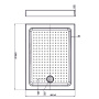 Поддон для душа акриловый VST-3AR-9012, 1200*900*150