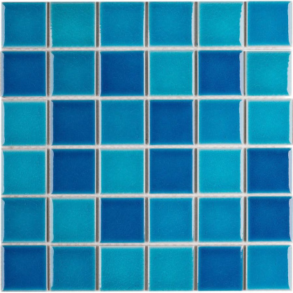 Керамическая мозаика, Crackle Blue Mixed Glossy 48х48, 5х5 см Керамическая мозаика, Crackle Blue Mixed Glossy 48х48, 5х5 см