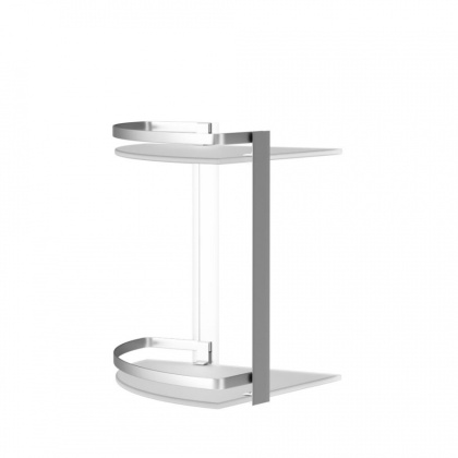 A7456200 Sense L Полка двухуровневая угловая стеклянная, алюминий