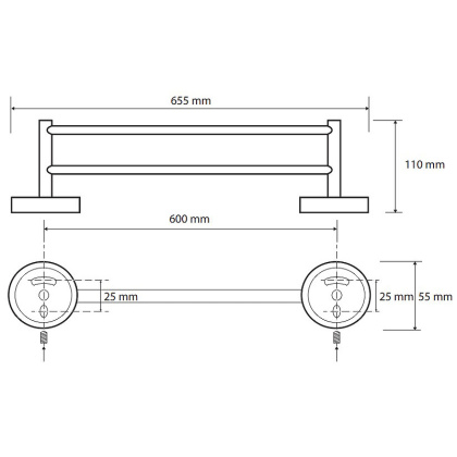 Полотенцедержатель двойной 104104052
