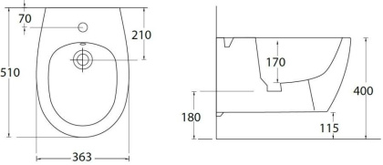 Биде подвесное Allen Brau Fantasy 4.11006.20 белый глянец Биде подвесное Allen Brau Fantasy 4.11006.20 белый глянец