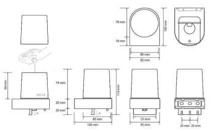Дозатор для жидкого мыла Bemeta Dark 104309320 Черный матовый, 200 ml