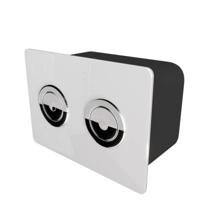 Клавиша смыва для пневматической инсталляции Point Венера, установка в стену, белый/хром, PN44072WC Клавиша смыва для пневматической инсталляции Point Венера, установка в стену, белый/хром, PN44072WC