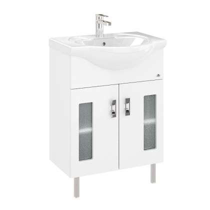 Тумба Onika Кристалл 65 напольная, белая (ум. Байкал 65)