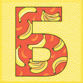 Керамический декор HGD\A549\5109 Сад-огород красный, желтый (20см*20см*6,9мм) (10шт/0,4м2) Банан, шт.