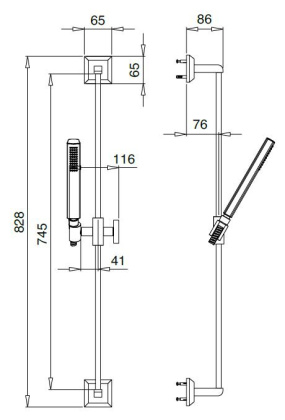 LEGEND-SD-03/24 Душевой гарнитур, исполнение золото