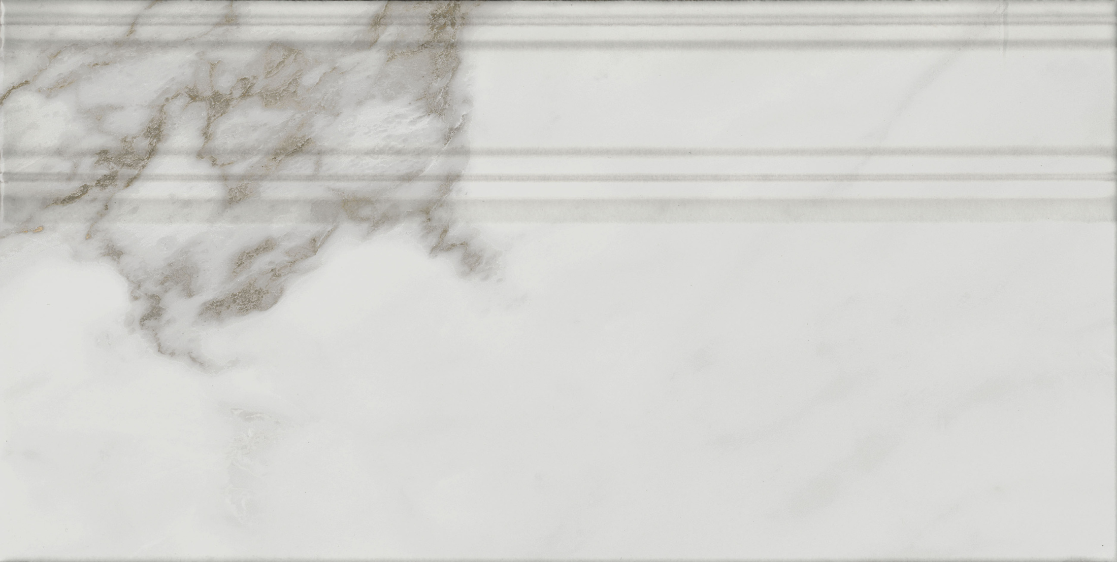 Плинтус Монте Тиберио бежевый светлый глянцевый обрезной 20x40x1,6