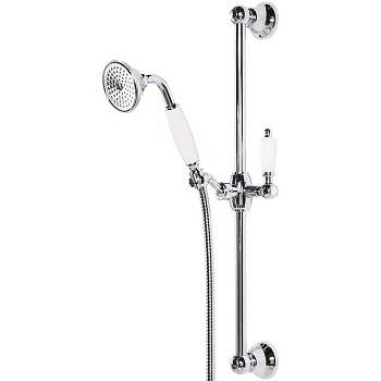 CZR-U-S-01-Bi Душевая штанга для ручного душа, ручка белая, исполнение хром