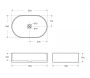 Раковина керамическая накладная, овальная BB1048