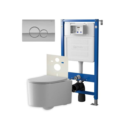 Сет: Система инсталляции Point Элемент для подвесного унитаза PN45120 + Клавиша смыва для инсталляции Point Виктория, цвет сатин/хром, PN44061SC + Унитаз подвесной Point Веста безободковый, белый, сиденье дюропласт, микролифт, быстросъем. PN41701 Сет: Система инсталляции Point Элемент для подвесного унитаза PN45120 + Клавиша смыва для инсталляции Point Виктория, цвет сатин/хром, PN44061SC + Унитаз подвесной Point Веста безободковый, белый, сиденье дюропласт, микролифт, быстросъем. PN41701