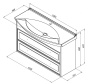 Тумба под раковину Aquanet Остин 105 дуб кантербери