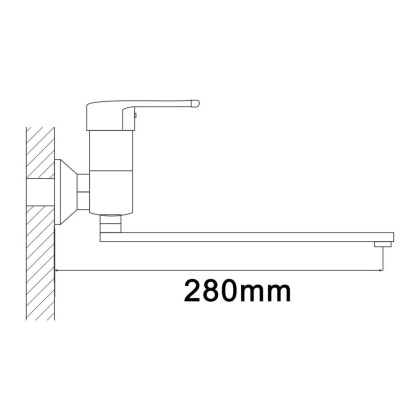 Смеситель для ванной латунь, хром S5602