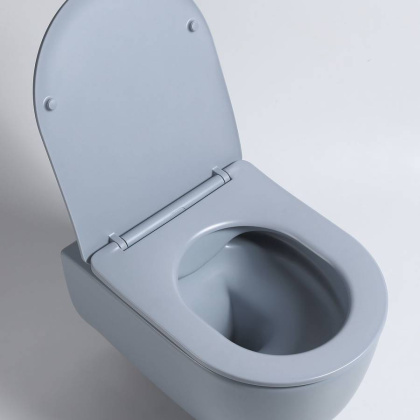 Унитаз подвесной Evo VT1-34SMO безободковый, цвет океан матовый, ультратонкое soft-close сиденье