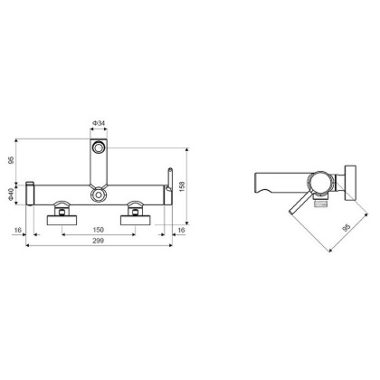 Смеситель для ванны EXCELLENT Pi AREX.1205GL (золото) Смеситель для ванны EXCELLENT Pi AREX.1205GL (золото)
