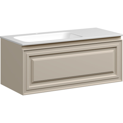 Тумба подвесная SANCOS Very 995х445х406, c одним  ящиком оснащенным доводчиками, леавая , Beige Soft , арт.VR100LCE