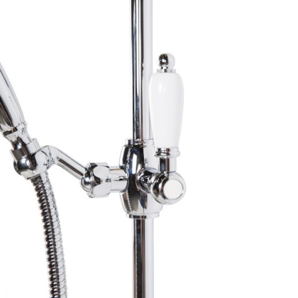 CZR-SD-03/24-Bi Душевой гарнитур классика, золото, ручка белая