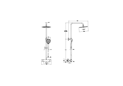 Душевая колонна Aquaheat Bliss 250, хром