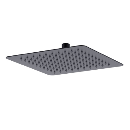 Лейка душевая верхняя, квадратная, 25х25см, нерж. сталь/чёрный