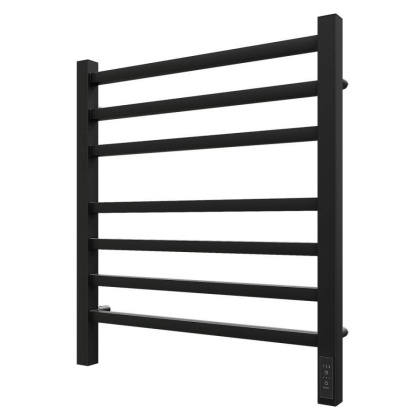 Полотенцесушитель электрический Point Вега PN71856B П7 500x600, диммер справа, черный Полотенцесушитель электрический Point Вега PN71856B П7 500x600, диммер справа, черный