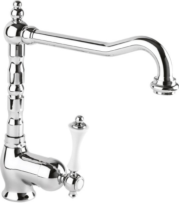 MARGOT-LLM2-01-N Смеситель кухонный однрычажный, исполнение хром, ручка чёрная