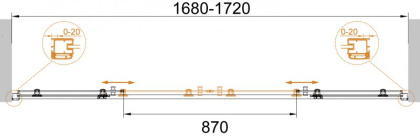ANIMA-W-BF-2-180-C-Cr Душевая дверь