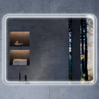 Зеркало LED VLM-3MA900 900х700 c сенсорным выключателем и диммером Зеркало LED VLM-3MA900 900х700 c сенсорным выключателем и диммером