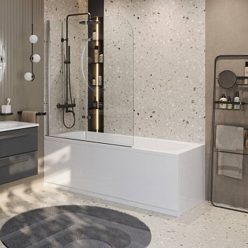 ECO-O-V-21-120/140-P-Cr-R Душевая шторка на ванну