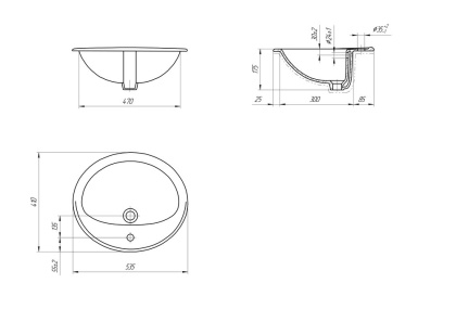 Раковина CALLA 54 Раковина CALLA 54