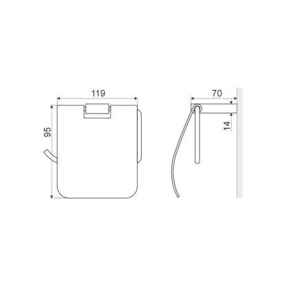 Держатель для туалетной бумаги закрытый EXCELLENT Riko (хром)