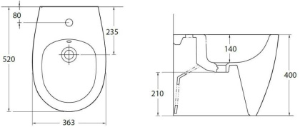 Биде напольное Allen Brau Fantasy 4.11008.20 белый глянец Биде напольное Allen Brau Fantasy 4.11008.20 белый глянец