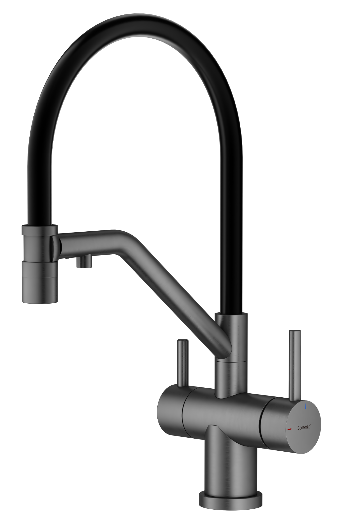 Смеситель Splenka для кухни со съемным гибким изливом, с магнитным фиксатором излива, с подключением фильтра питьевой воды S70.62.09