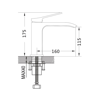 Смеситель для раковины Shevanik S40H S4001H