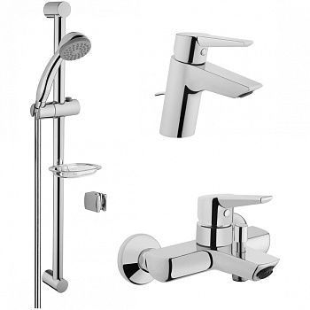 Набор смесителей Vitra Solid S, 3 в 1 (раковина, в/д, душ. гарнитур) Набор смесителей Vitra Solid S, 3 в 1 (раковина, в/д, душ. гарнитур)