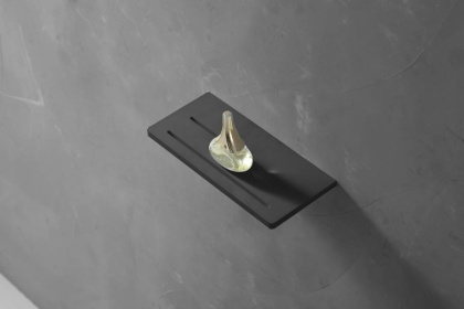 Полочка для ванной комнаты ABBER Stein AS1653MB черная матовая