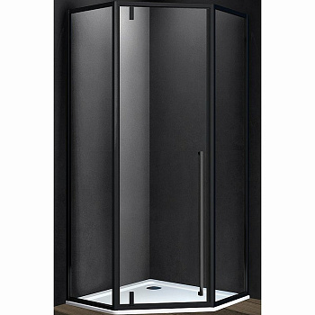 Душевой уголок Penta VSP-3P100CLB, 1000*1000, черный, стекло прозрачное