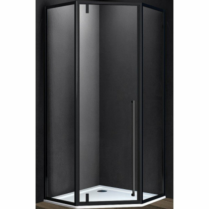 Душевой уголок Penta VSP-3P100CLB, 1000*1000, черный, стекло прозрачное
