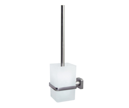 Щетка для унитаза подвесная Rhin, хром и белый, 9,2х38х13 см, K-8727