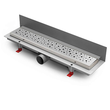 Душевой лоток 45 см Creto Quadro CRE-450 QN-P с решеткой, хром