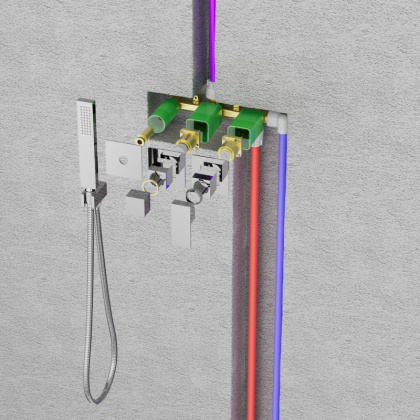 Душевая система Timo Selene SX-2129/03SM скрытого монтажа, черная матовая Душевая система Timo Selene SX-2129/03SM скрытого монтажа, черная матовая
