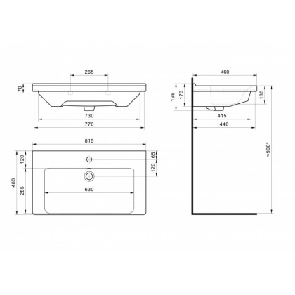 Раковина Santek Миранда 80 Раковина Santek Миранда 80