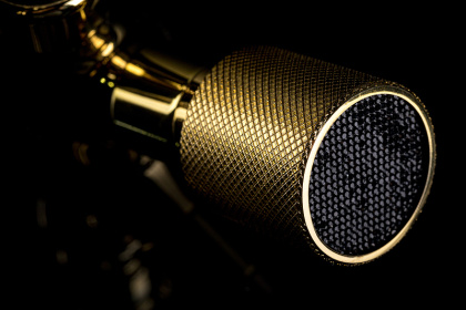 Смеситель для умывальника, высокий ROYAL CRYSTAL black, золото_Комплект