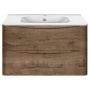 База под раковину Paola 800 подвесная, 2 выкатных ящика soft close, V.Oak