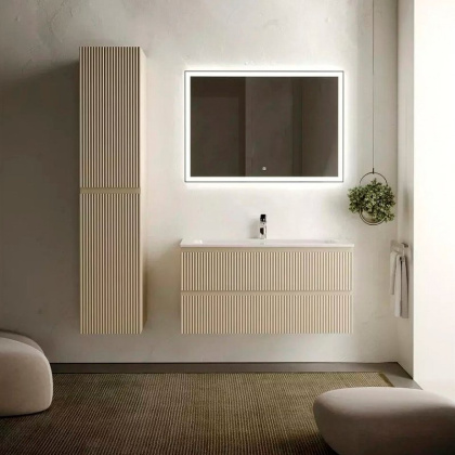 Тумба подвесная SANCOS Snob R 995х445х500, c двумя ящиками оснащенными доводчиками, Beige Soft , арт.SNR100CE