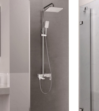 Душевая система Shevanik, латунь S9036FБелый/ хром