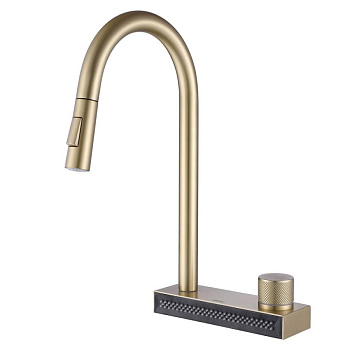 Смеситель для кухни Abber Wasser Kreis AF8114G золото матовое